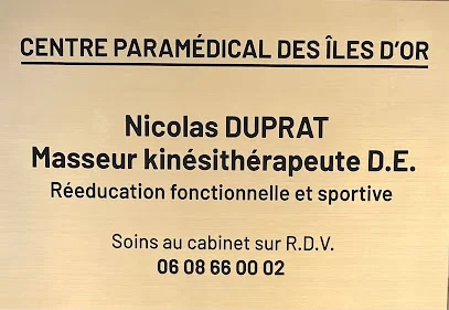 KINÉSITHÉRAPEUTE DUPRAT NICOLAS Centre Paramédical des Îles d'Or