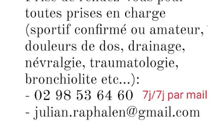 Raphalen Julian - Kinésithérapie du Sport et Toutes Pathologies